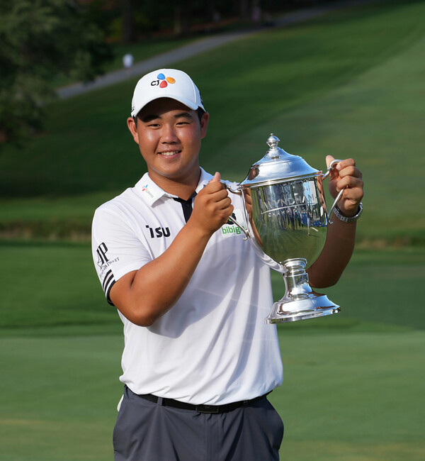 2022년 미국프로골프(PGA) 투어 윈덤 챔피언십 우승을 차지한 김주형 프로. 사진제공=PGA투어