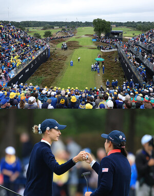 코다를 필두로 '미국' vs 헐 앞장선 '유럽', 첫날 4대4로 접전 [LPGA 솔하...